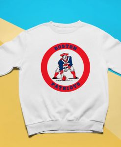 Retro Pullover Sweatshirt Unofficial Boston Patriots Vintage Aesthetic Badge