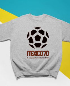 Retro Pullover Sweatshirt Unofficial Mexico 70 Mundial Futbol Soccer Vintage Aesthetic Badge