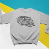 Retro Pullover Sweatshirt Unofficial Millennium Falcon Vintage Aesthetic Illustration