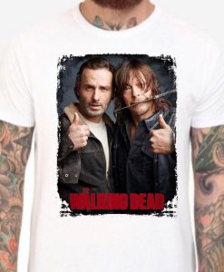 Rick and Daryl from The Walking Dead T Shirt. Andrew Lincoln, Norman Reedus. Men's & Women's All Sizes.