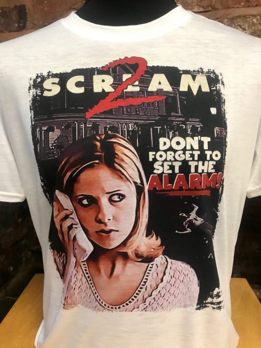 Scream 2 - White T-Shirt. Cici, Sarah Michelle Gellar. Men's & Women's all sizes