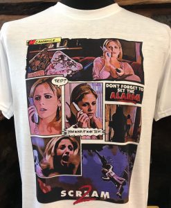 Scream 2 - White T-Shirt. Cici, Sarah Michelle Gellar. Men's & Women's all sizes. Comic book