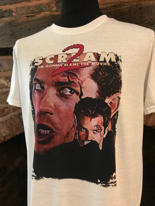 Scream 2 - White T-Shirt. Mickey Altieri. Timothy Olyphant. Men's & Women's all sizes