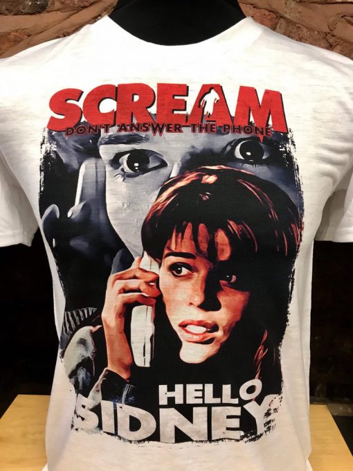 Scream - White T-shirt. Sidney prescott, neve campbell. Men's & Women's all sizes