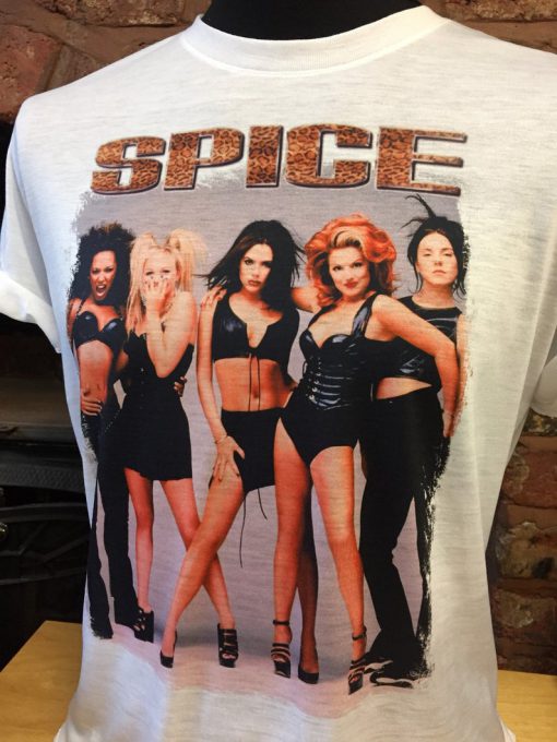 Spice Girls - White T Shirt! 90's, Spiceworld, Geri, Victoria, Emma, Mel B, Mel C. Men's & Women's