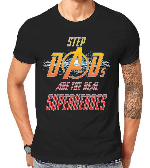 Step Dad Are The Real Superheroes Movie Gifts For Step Fathers Day And Birthday Celebrate The Superhero In Your Family T-Shirts