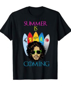 Summer Surfer Funny Game Of Thrones Over Fantasy Dragon Fire Cool King & Queen Is Coming Cool For Summer Or Winter T-Shirts