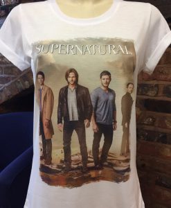 Supernatural - White Custom Made T-Shirt. Men's & Women's