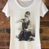 Terminator 2 - Linda Hamilton, Sarah Connor - White T-Shirt. Men's & Women's all Sizes