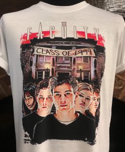 The Faculty Custom made White T shirt. Women's, Men's All sizes! Josh Hartnett, Clea DuVall, Elijah Wood. 90's. Alien