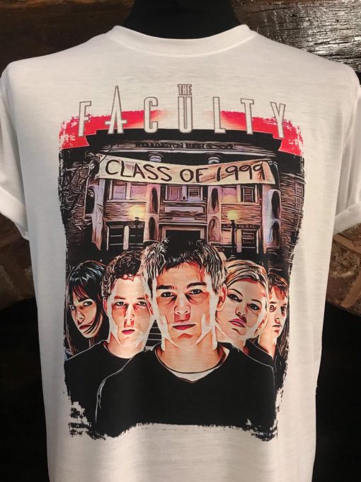 The Faculty Custom made White T shirt. Women's, Men's All sizes! Josh Hartnett, Clea DuVall, Elijah Wood. 90's. Alien