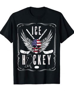 USA American Ice Hockey Team Championship Ice Skate Training Sports Event Love Contact Sports Title BMF Skull N Bones Tops T-Shirts