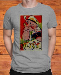 Unofficial Vintage Japanese Popeye Design Retro Super Soft T-shirt