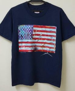Vintage 80s 1988 SABER saber-art L.A. california american graffiti artist american flag impressions made in usa single stitch rare art tee