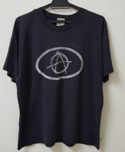 Vintage 80s 90s ANARCHY ANARCHIST anarchism symbol logo t shirt punk anarcho style t shirt