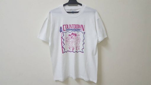 Vintage 80s 90s VBS countdown speeding toward heaven rare graphic single stitch tshirt