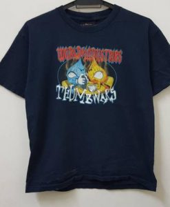 Vintage 90s WORLD INDUSTRIES skateboard thumbwars rare tshirt