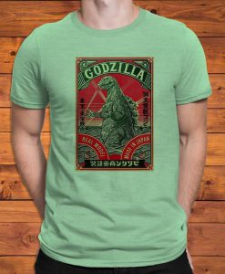 Vintage Style Godzilla Inspired by Japanese Poster Retro Tee