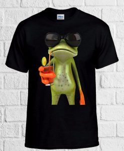 Frog Funny Cocktail Hipster Funny T Shirt Men Women Unisex