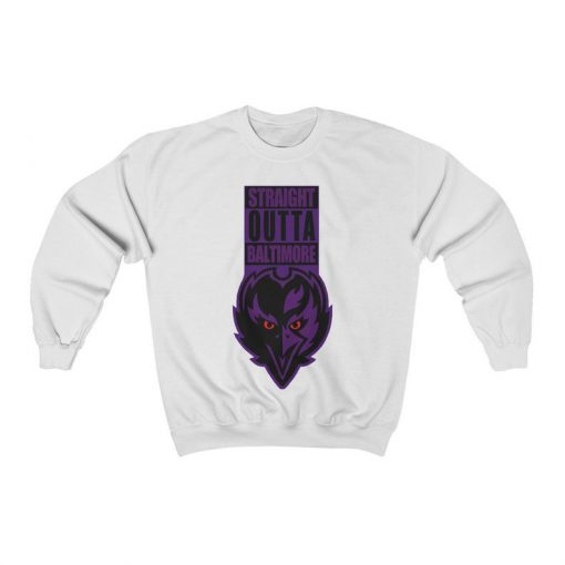 NEW!! Baltimore Ravens Straight Outta Baltimore Ravens Sweatshirt