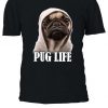 Pug Life Dog With Hat Funny Dope Swag T-shirt