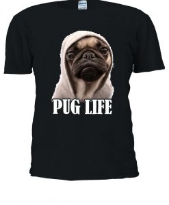 Pug Life Dog With Hat Funny Dope Swag T-shirt