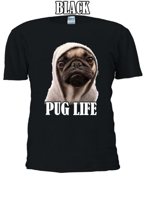 Pug Life Dog With Hat Funny Dope Swag T-shirt