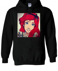 Punk Princess Ariel Piercing Tattoo Hoodie