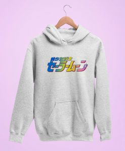 Sailor Moon Unofficial Japanese Logo Inspired by Original Anime Kawaii Hoodie