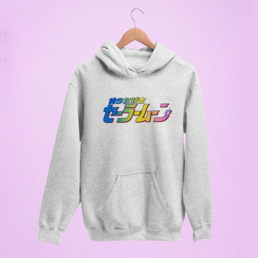 Sailor Moon Unofficial Japanese Logo Inspired by Original Anime Kawaii Hoodie