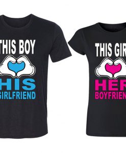 This Girl Love Her Boyfriend Couple TSHIRT This Boy Love His Girlfriend Couple Matching Valentines Tee Shirts