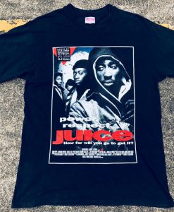 VTG 2 Pac Juice Power Respect How Far Will You go to Get it Promo Movie T-Shirt