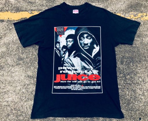 VTG 2 Pac Juice Power Respect How Far Will You go to Get it Promo Movie T-Shirt