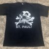 VTG German St. Pauli Subculture Football ,Soccer Skull T-Shirt