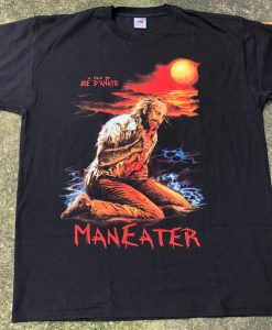 VTG ManEater Antropophagus 1980 Joe D'Amato Movie Promo T-Shirt