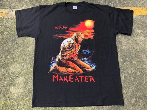 VTG ManEater Antropophagus 1980 Joe D'Amato Movie Promo T-Shirt