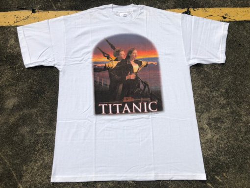 VTG Titanic 1998 Leonardo DiCaprio Kate Winslet Movie Promo T-Shirt