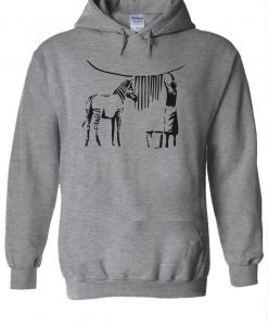 Zebra Banksy Art Hoodie