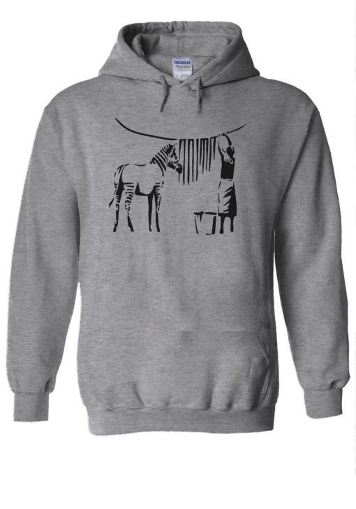 Zebra Banksy Art Hoodie