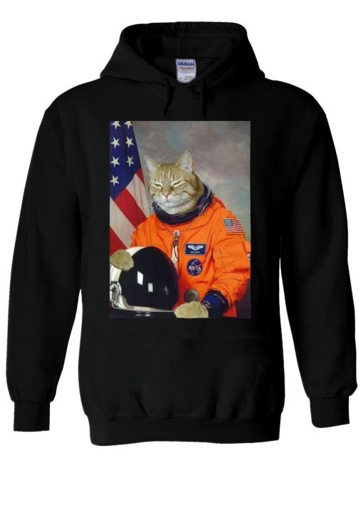 Astronaut Cat Kitten Funny Space Hoodie