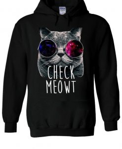 Check Meowt Space Glasses Cat Hoodie