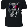 Check Meowt Space Glasses Cat T-shirt