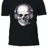 DJ Skeloton Skull Smoking Music T-shirt