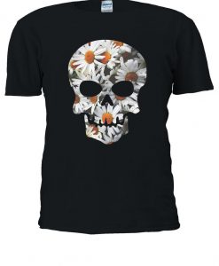 Daisy Skull Skeleton Flowers T-shirt