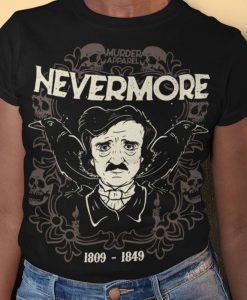 Edgar Allan Poe Nevermore Gothic Raven T-Shirt