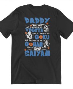 Fathers Day Daddy Super Saiyan Goku Vegetta Dad Grandfather Gift T Shirt