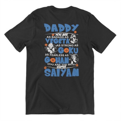 Fathers Day Daddy Super Saiyan Goku Vegetta Dad Grandfather Gift T Shirt