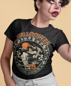 Halloqueen Pumpkin October Vintage Halloween T-Shirt