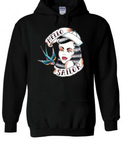 Hello Sailor Girl Sexy Tattoo Retro Hoodie