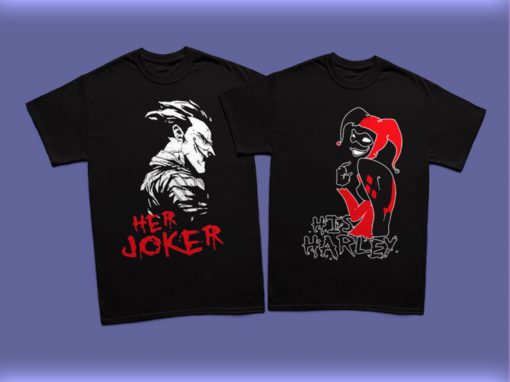 Her Joker His Harley Couples Matching Shirts